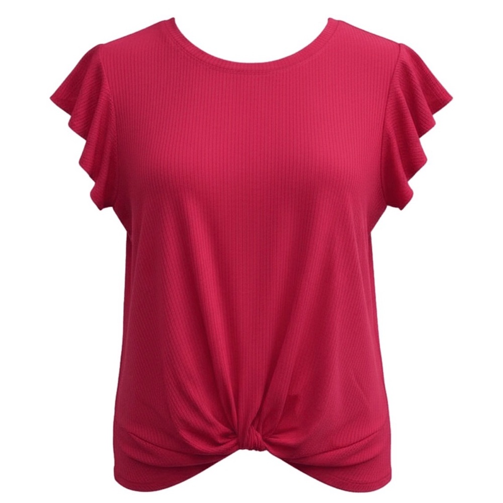Time and Tru hot pink top with knot